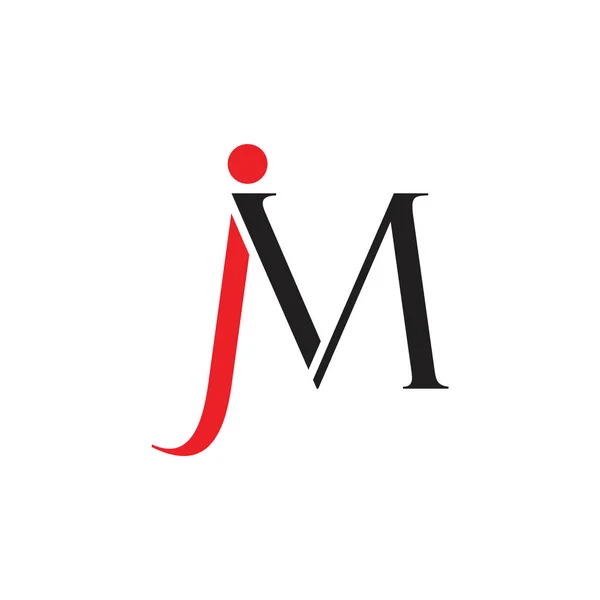 JM geometrycznej logo prosty wektor — Wektor stockowy