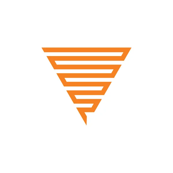 Listras triângulo geométrico linha logotipo vetor — Vetor de Stock