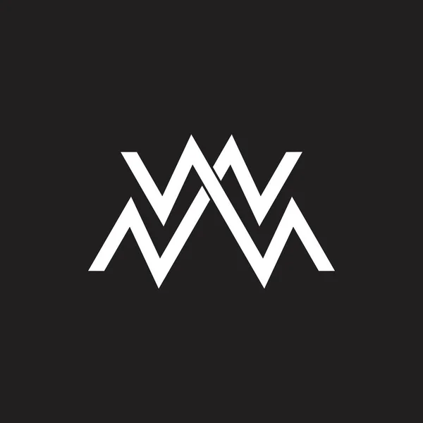 Abstrait lettre m vert montagne logo vecteur — Image vectorielle