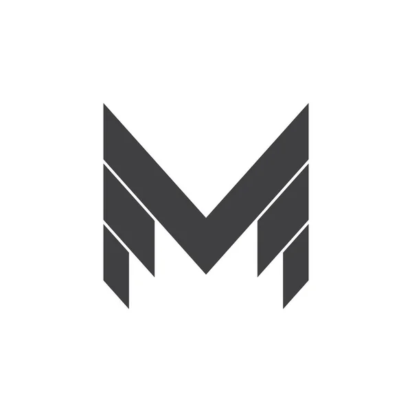 Letter m eenvoudige geometrische logo vector — Stockvector