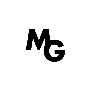 harfler mg basit bağlantılı logo vektör