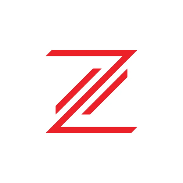 Letra z simples linha fina vetor logotipo geométrico — Vetor de Stock