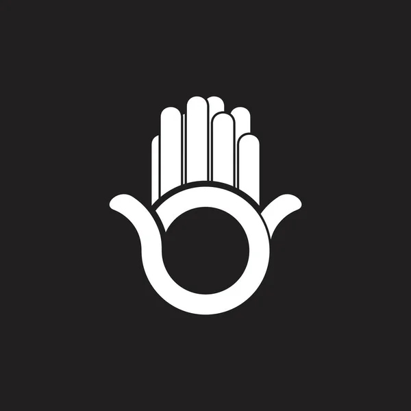 Eenvoudige handpalm abstracte logo vector — Stockvector