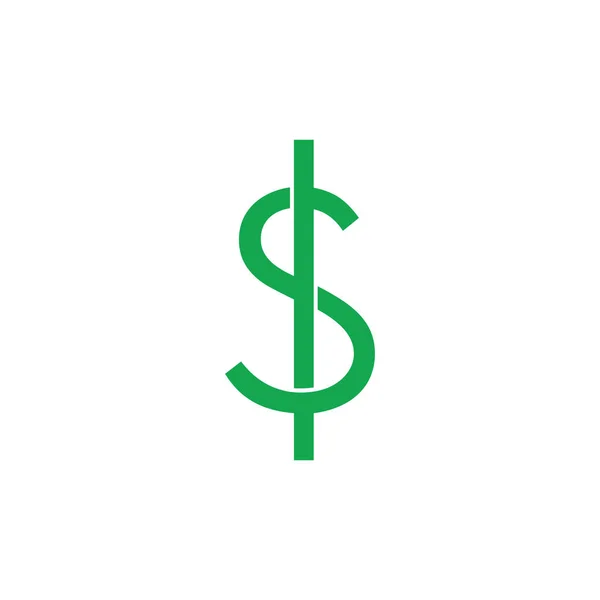 Eenvoudige geld dollar overlappende lijn logo decor vector — Stockvector