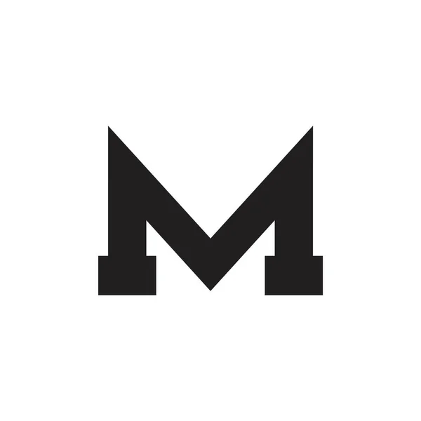 Letter m eenvoudige geometrische logo vector — Stockvector