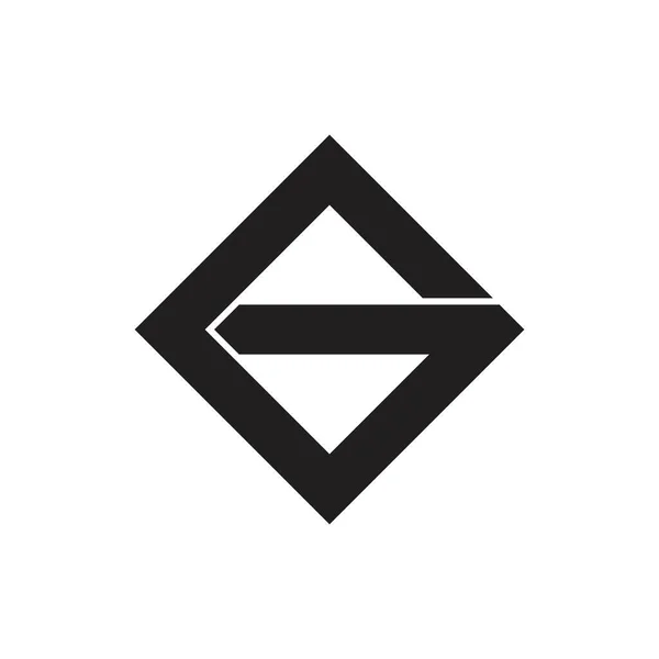 Litera g kwadrat linia logo wektor — Wektor stockowy