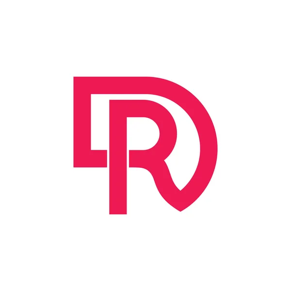 harfler dr basit bağlantılı çizgi geometrik logo vektör