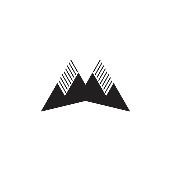 Полосы треугольный горный силуэт вектор логотипа — стоковый вектор