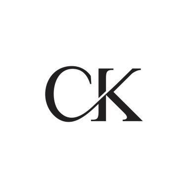 harf ck basit bağlantılı geometrik logo vektör