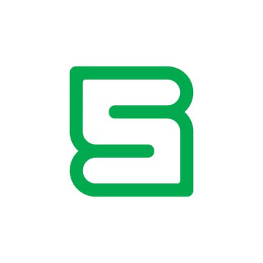 harf in basit çizgi geometrik çizgi logo vektörü