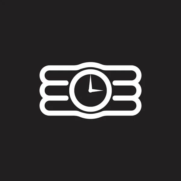 Polsband horloge symbool vector — Stockvector