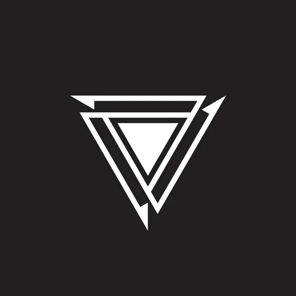 Driehoek cirkel pijlen geometrische logo vector — Stockvector