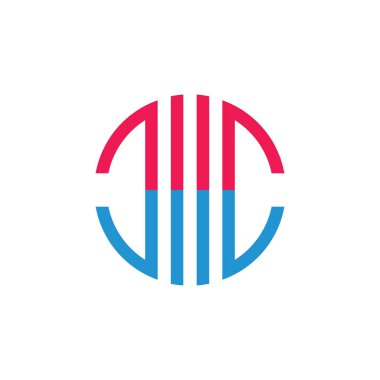 Çizgili Daire geometrik çizgi logo vektör