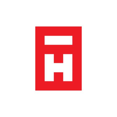 soyut harf h i basit geometrik logo vektör