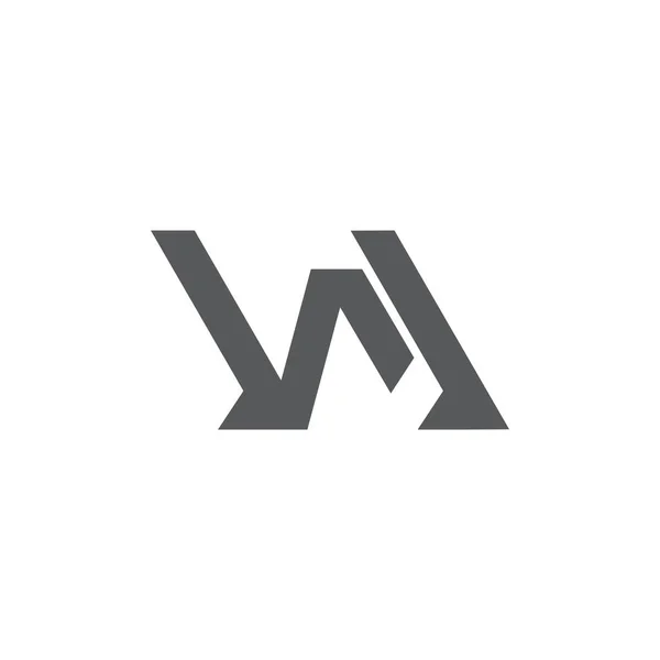 Abstraktní písmeno wa chůze nohy abstraktní logo — Stockový vektor