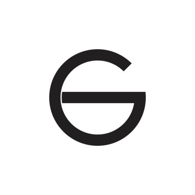 harf g daire geometrik çizgi basit logo vektör