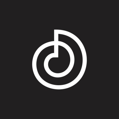 harf d sonsuzluk satırı logo vektörü