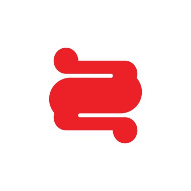 sayı 2 basit eğrileri geometrik logo vektör