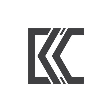 geometrik kare mektup vektör