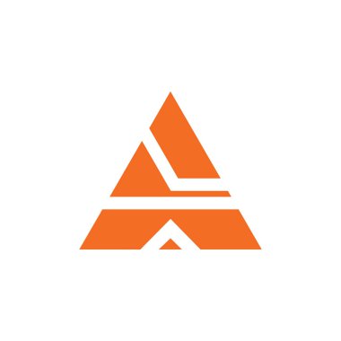 üçgen geometrik piramit logo vektör