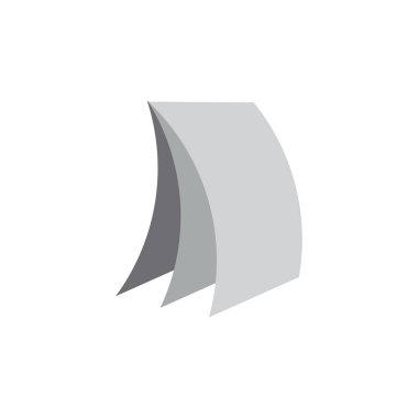 basit 3D degrade geometrik kağıt Logo vektör notları