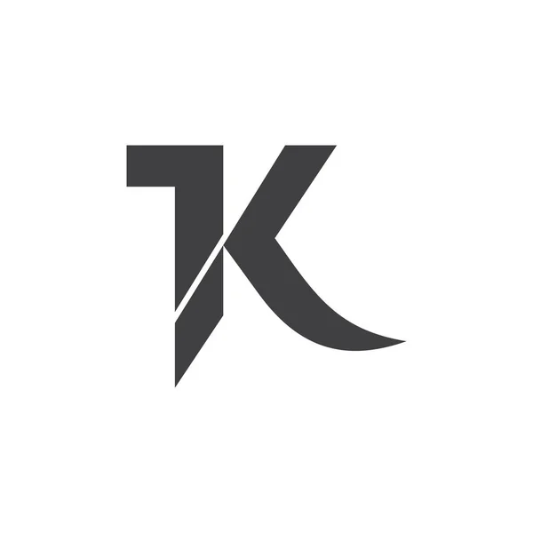Letra jk vector de logotipo geométrico simple — Vector de stock