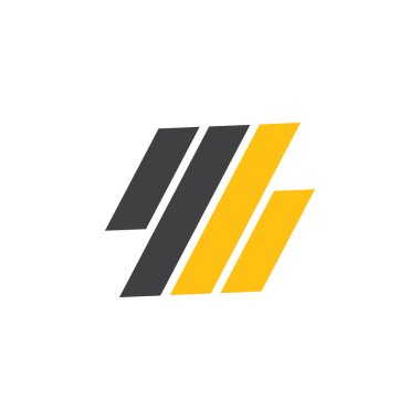 soyut mektup 4b çizgili geometrik yalan logo vektör