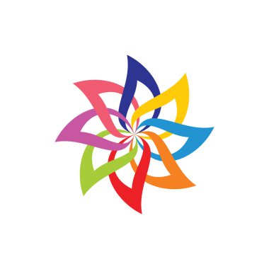 daire renkli eğrileri nesne dekorasyon vektör