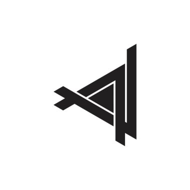 soyut mektup av geometrik üçgen ok logo vektör