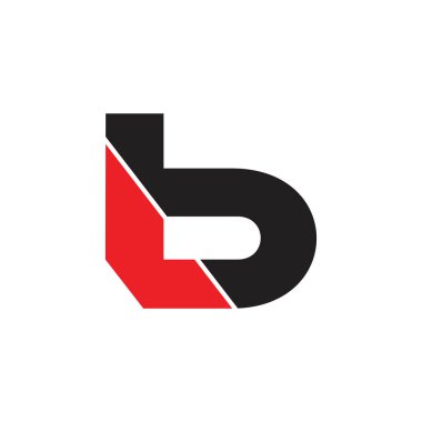 b harfi nin vektörü basit geometrik logo
