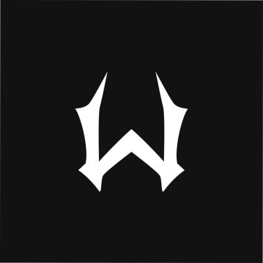 mektup w basit geometrik logo vektör