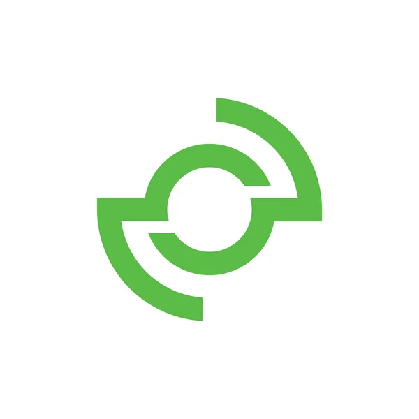 Simples geométrico abstrato círculo logotipo vetor — Vetor de Stock