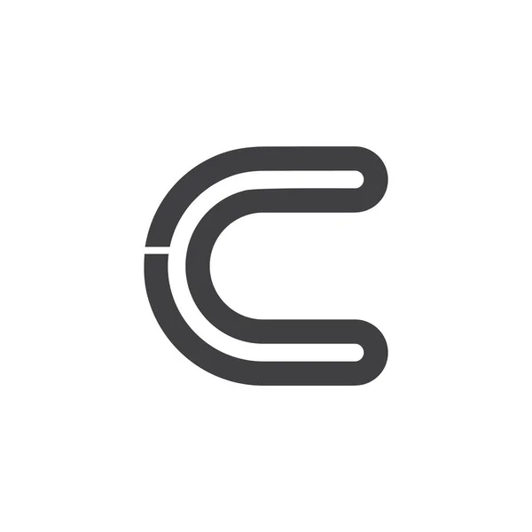 Vektor des Buchstabens c einfaches lineares Logo — Stockvektor