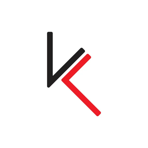 Harf kl basit geometrik logo vektör — Stok Vektör