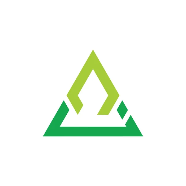 Basit geometrik logo vektör yukarı üçgen ok — Stok Vektör