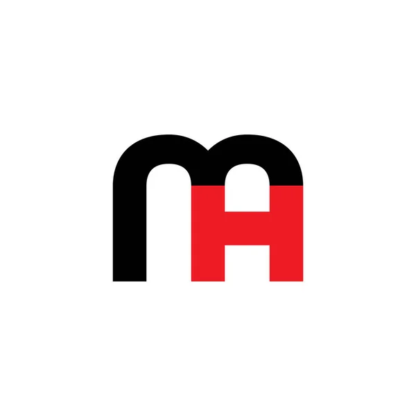 文字 hm 単純な幾何学的な線のロゴ ベクトル — ストックベクタ