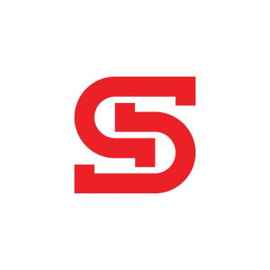 harf s bağlı çizgi geometrik logo vektör