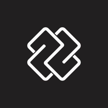 poligonal geometrik soyut çizgi logo vektör