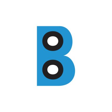 mektup b basit geometrik logo vektör