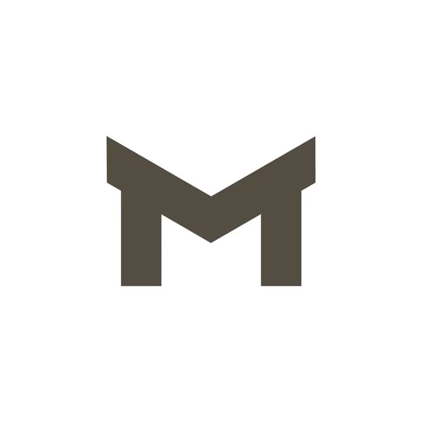 Letra m vector de logotipo geométrico simple — Vector de stock