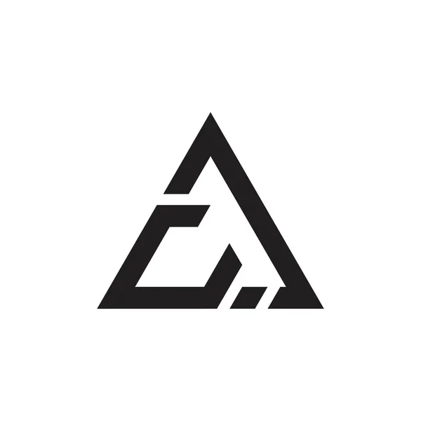 Simple lettre triangle géométrique un vecteur de logo — Image vectorielle