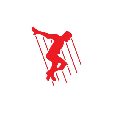 basit dans insanlar jest çizgi sanat dekorasyon vektör