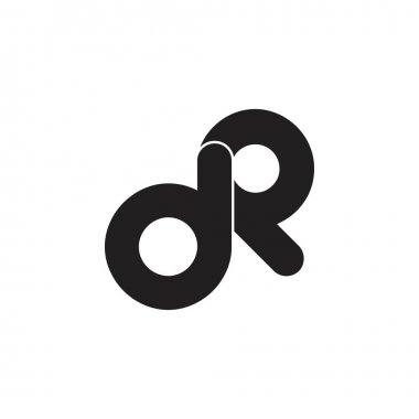 mektup dr basit bağlantılı logo vektör