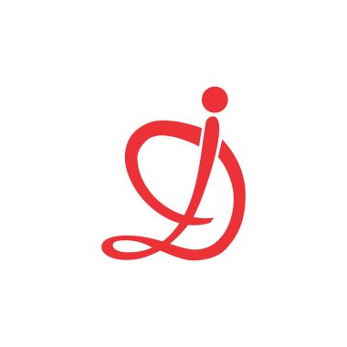 mektup id basit eğrileri örtüşen logo vektörü