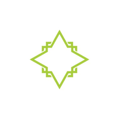 yıldız çerçeve logosu bağlı vektör