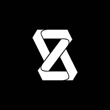 Temel Cmykabstract harf z bağlı üçgen 3d logo vektörü