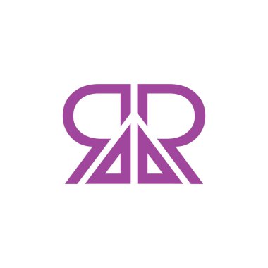 harfler rr üçgen geometrik logo vektör