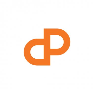 mektup dp basit sonsuzluk hattı logo vektör