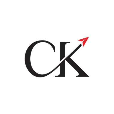 harf ck hareket ok logo vektör