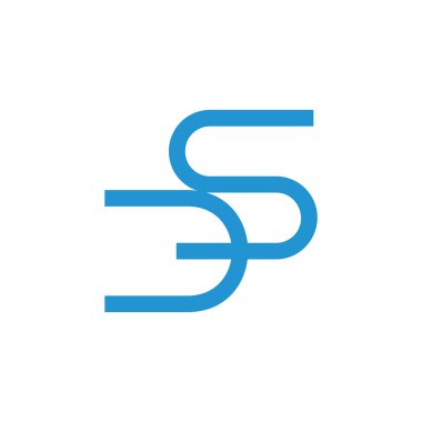 harfler se basit bağlantılı satır geometrik logo vektör